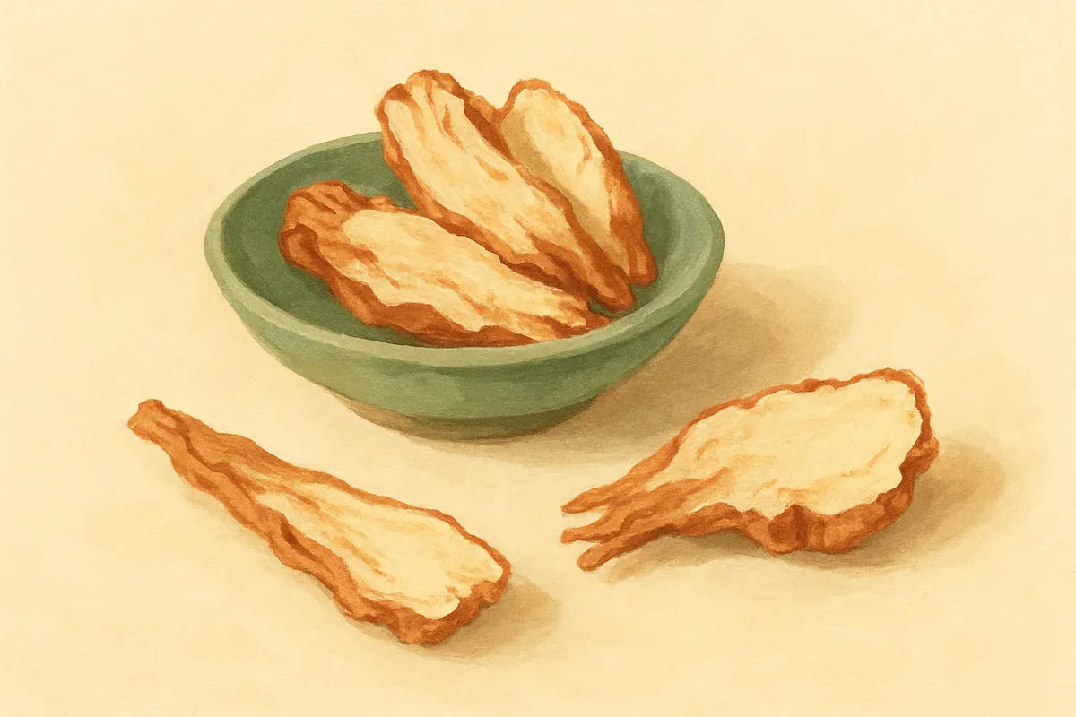 Illustration of Chinese angelica, the blood herb, used with care.