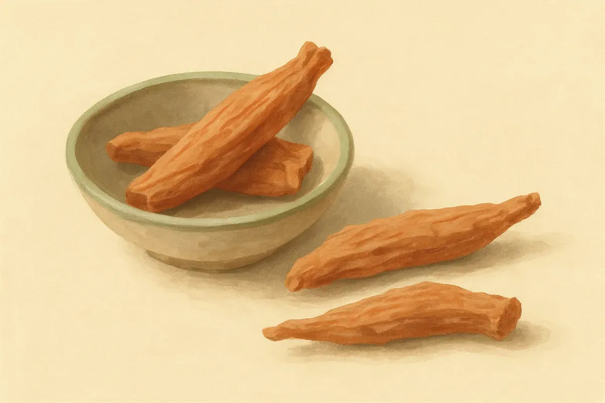 Illustration of codonopsis, the gentle everyday qi tonic.